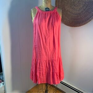 Bellambra Sleeveless Hot Pink Italian Linen Sundress